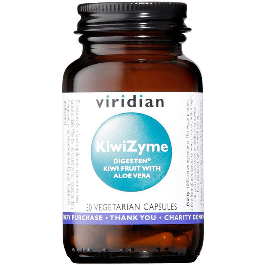 Viridian KiwiZyme - Digesten Kiwi Fruit with Aloe Vera - 30 Vegicaps