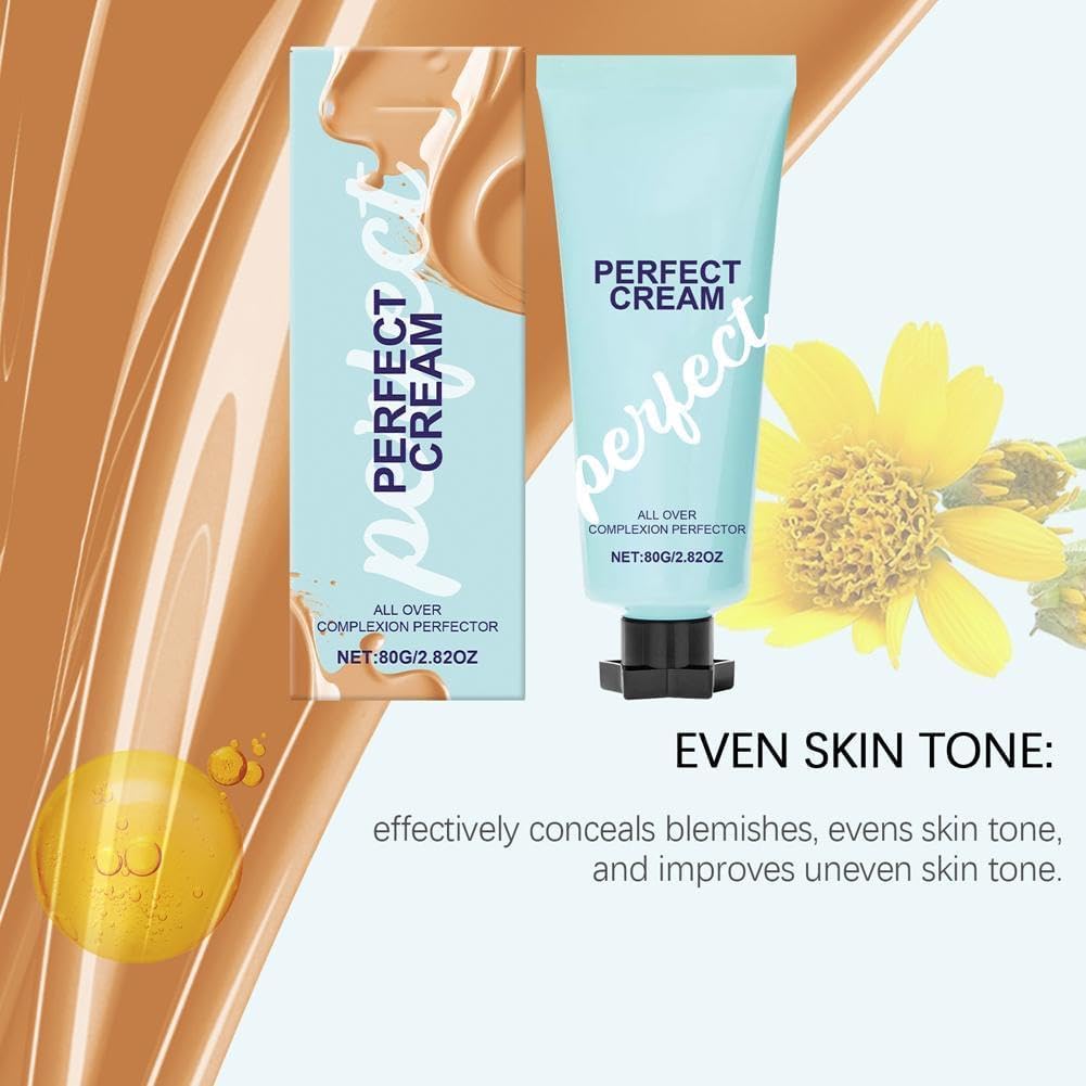ALLILUYAA 2pcs All Over Complexion Perfector, 80g Perfect CC Cream Skin Tint Body Coverage Perfector, Long-Lasting, Evens Skin Tone and Light Foundation, Waterproof & Transfer-Resistant