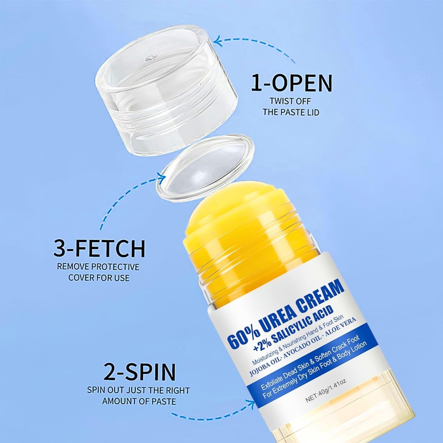 MrCuvaryas Urea Cream 60 Percent for Feet Set, Urea Foot Cream for Cracked Heels and Dry Skin, Cracked Heel Repair Cream For Feet and Hand and Body Care Hydrates, Softens & Exfoliates Women & Men