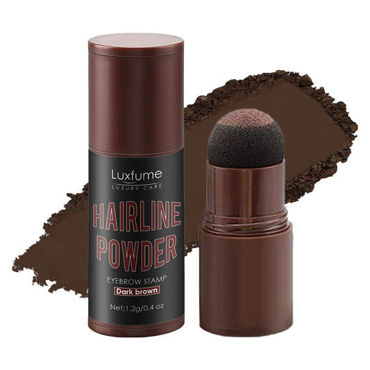 Shengqialun Root Cover Up Powder, Hairline Powder Dark Brown, Hair Root Colour Touch Up Instantly, Hair Roots Concealer Waterproof & Sweatproof, Grey Hair Cover Up For Women Men