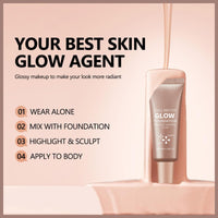 SHEBEEDO Natural Glow Illuminator Glotion,True Match Natural Glow Enhancer,Bronzing Drops Makeup Highlighter For Radiant,Hydrating Moisturizing Highlighter Lightweight Base For Face & Body,Medium