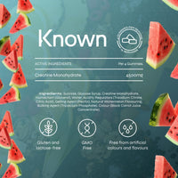 Known Vegan Creatine Gummies – 4500mg Creatine Monohydrate – Watermelon Flavour – 60 Gummies 15 Days Supply – Third-Party Tested – Vegan Friendly