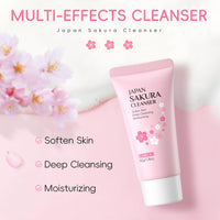 SONGQEE Skincare Set For Teenage Girls Gifts,Sakura Face Care Gift Set,Beauty Skin Care Sets&Kits for Women,Pamper Set Teen Girl Gifts, Toner, Cleanser, Cream,Facial Cleansing Brush, Face Guasha Tool