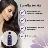Ayumi Pure Castor Oil, Rich in Fatty Acids to Protect the Skin & Nourish the Hair, Seals in Skin Hydration & Moisture to Leave Skin Feeling Protected - 2 x 150ml