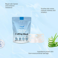 Siyinzu 2PCS Chin-Ology Double Chin Lifting Mask,Chino-logy Chi-n Mask with Hyaluronic Acid,V Line Face Lifting Ch-in Ma-sk,Face Lift Tape,Double Ch-in Reducer for Women,Collagen Face Masks Skincare