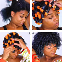 RJMBMUP Perm Rods Hair Rollers Large Long Short Hair Styling Tool Hair Curlers for Natural Hair Dark Orange Color