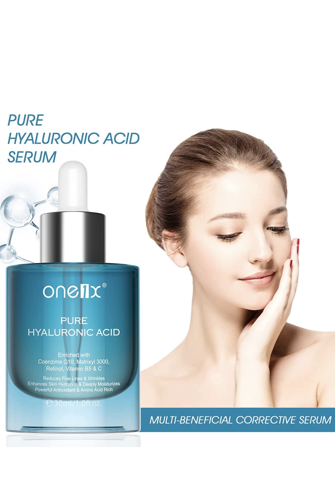 Hyaluronic Acid Serum for Face with Retinol, Vitamin C & B5, Hydrating Face Serum for Dry Skin Plump and Moisture, Anti-Aging, Reduces Wrinkles, Firming Serum for Woman Day Night 30ML