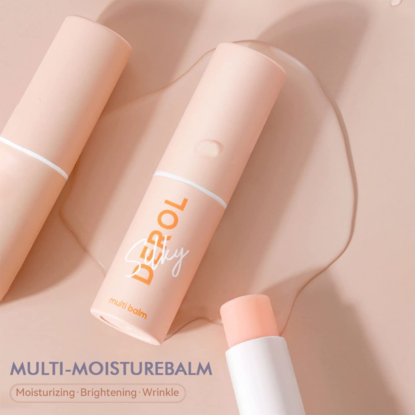 MEITREND Wrinkle Bounce Multi Balm Stick 2PCS Multi-moisture Balm Face Lip And Eye Moisturiser For Dry Skin Hydrating Anti-Wrinkle Night Day Face Cream For Women & Men