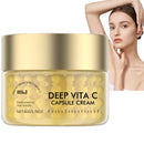Deep Vita C Capsule Cream,Skin Tightening Cream for Face,Deep Vitamin C Golden Capsule Face Moisturizer,Vitamin C Serum,Vita C Golden Caps/ules FA/ce Mois/turizer,FA/ce Moistu/rizer for Women