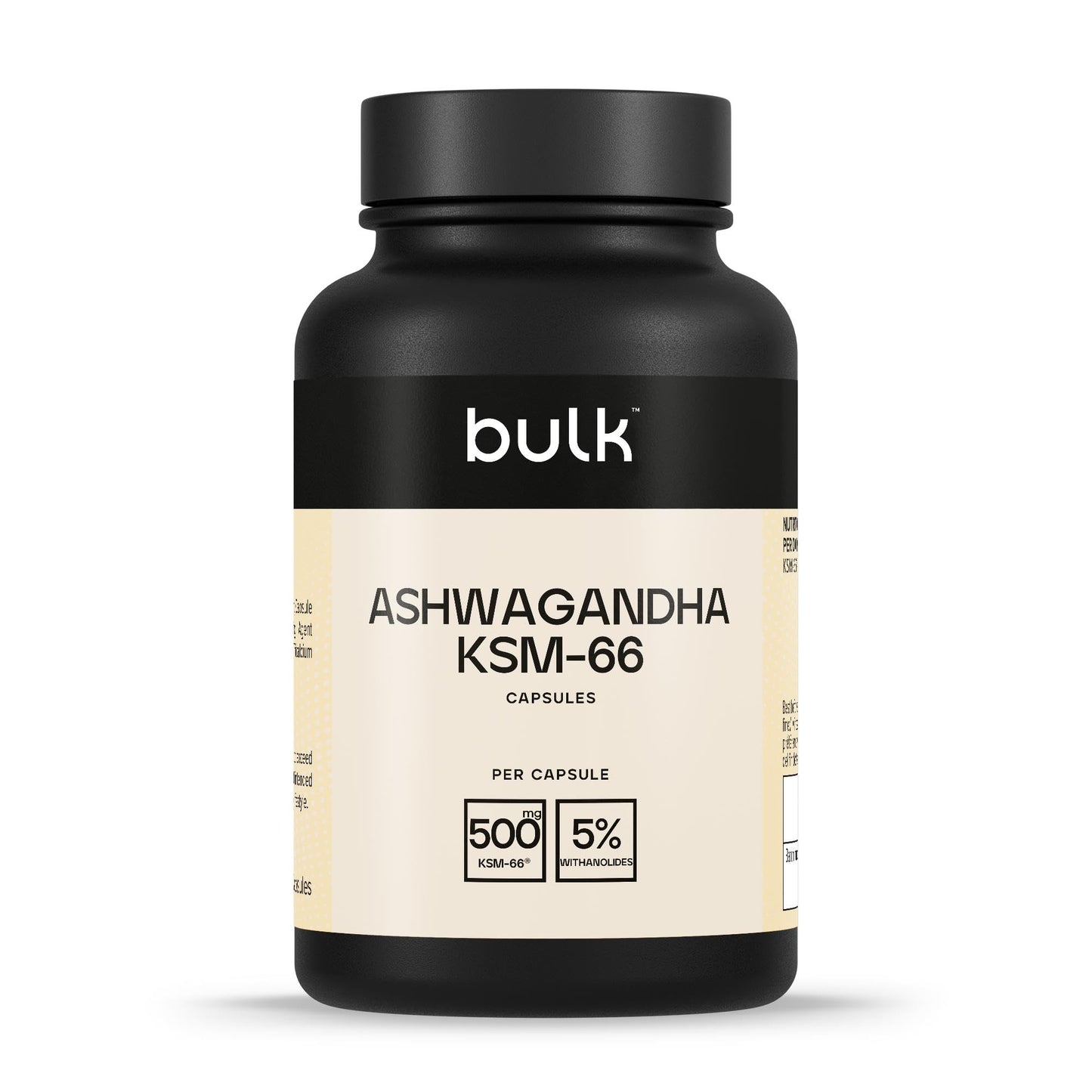 Bulk KSM-66 Ashwagandha Capsules, 500 mg, Pack of 30, 30 Servings, Packaging May Vary