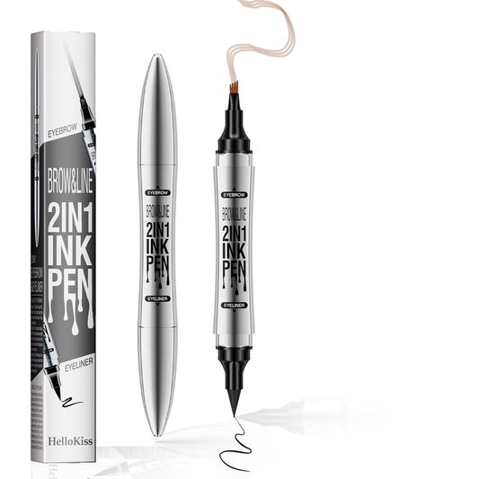 L0famy Eyebrow Pencil, Eyebrows Pen With 4-Fork-Tip & Precise Brush-Tip, 2-in-1 Waterproof Eyebrow Pencil And Eyeliner, Create Natural Hair Like Strokes, Waterproof Eyebrows Pencils For All-Day-Wear