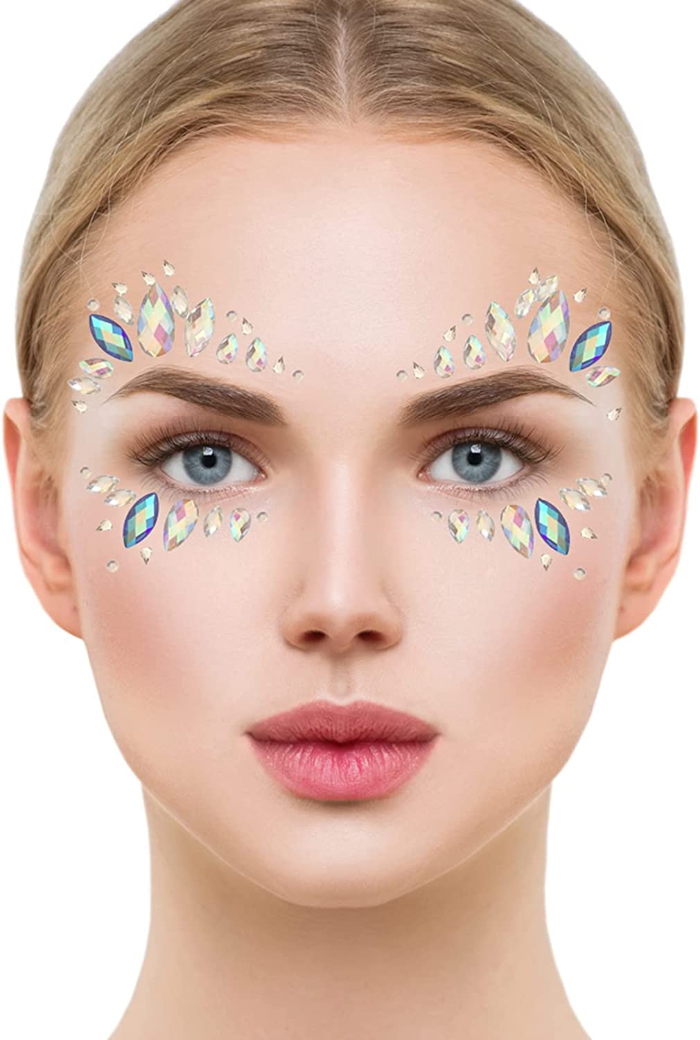 Glamza Festival Face Jewels x6 Sets of Face Gems PLUS x9 Sachets of 10g Glitter Pouches for Face & Body