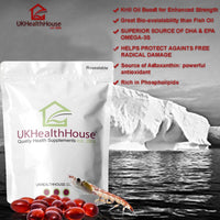 UKHealthHouse Premium - Superba Pure Red Krill Oil Capsules - 500mg x 360 - Extra High Strength