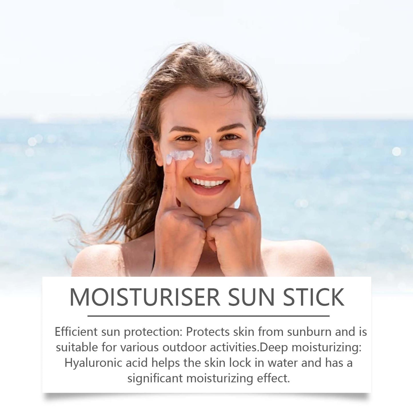 IZBEAUVO Sunblock Stick SPF 50 PA+++, Sun Cream SPF50+ for Face & Body, Waterproof Sun Stick, High Protection Travel Size Sun Cream, Ultra Light UV Protetion Sunscreen Stick, Moisturizing & Refreshing