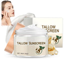 Yoowan Beef Tallow Sunscreen Spf 50,Beef Tallow Face Cream,Tall-Ow Sunscreen,Deeply Nourishing And Moisturizing,Rebuild The Natural Skin Barrier,Instant Sun Protection For Face & Body,Outdoor Daily Defence