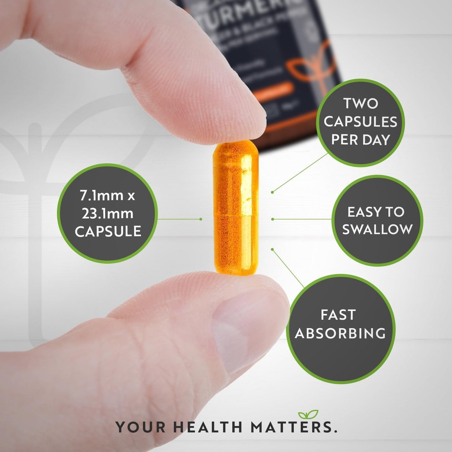 Organic Turmeric 1440mg with Black Pepper & Ginger (2 Packs of 180)- 360 Vegan Turmeric Capsules (6 Month Supply) – High Strength Organic Turmeric with Active Ingredient Curcumin - UK Made - Nutravita