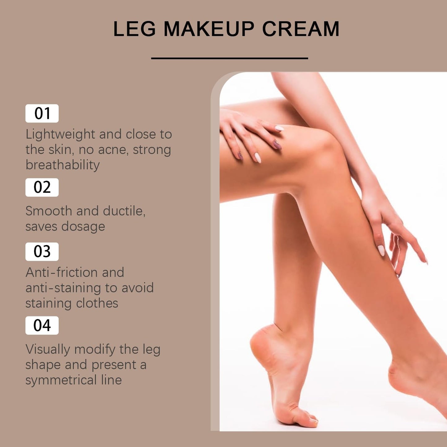 SingHao Leg Makeup Waterproof No Transfer,Vein Cover-Up Cream,Leg Makeup Cover Concealer,Long Lasting Leg and Body Scar Cover Up,Concealer Full Coverage,Body Foundation for Legs,Body Make Up(Wheat Color)