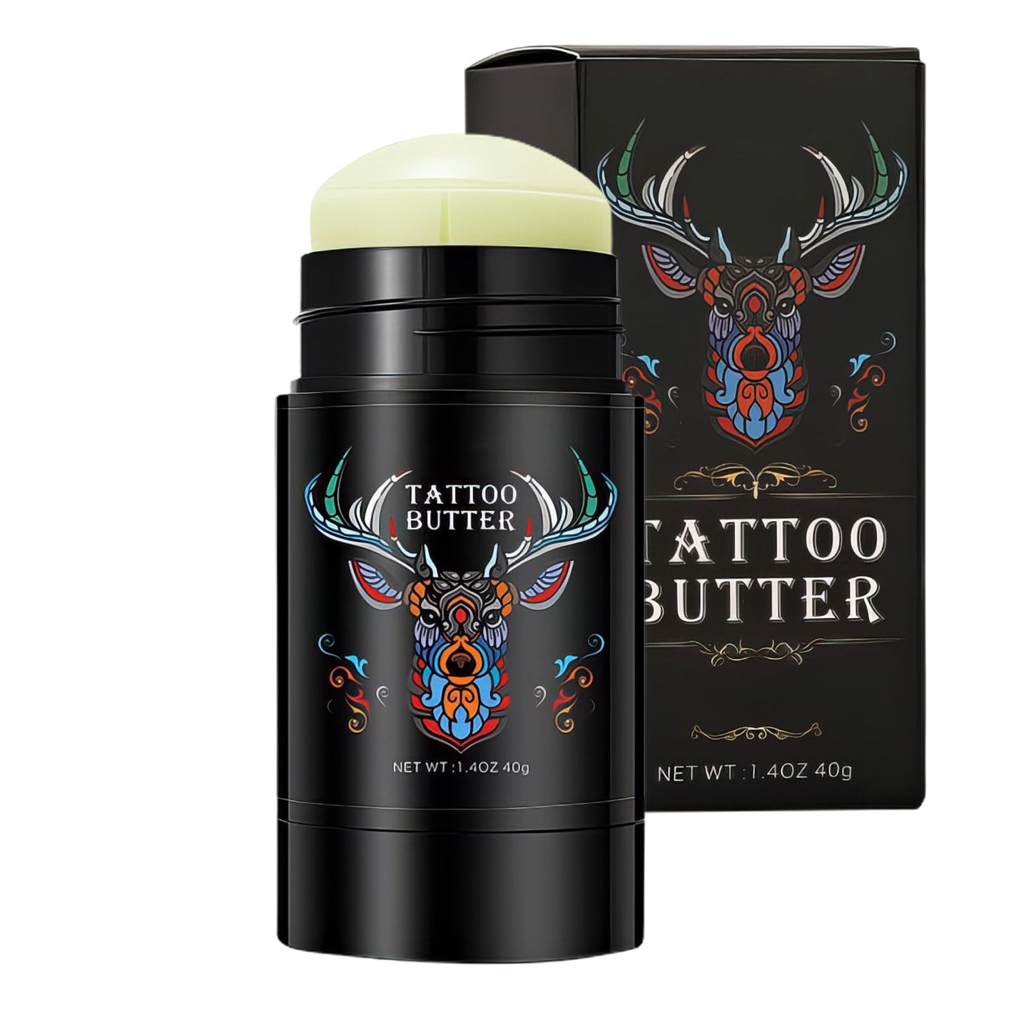DMQ Tattoo Balm Stick, Tattoos Butter for Brightening & Moisturizing,40g Healing Cream Aftercare for New & Old Tattoo Care & Color Enhancement