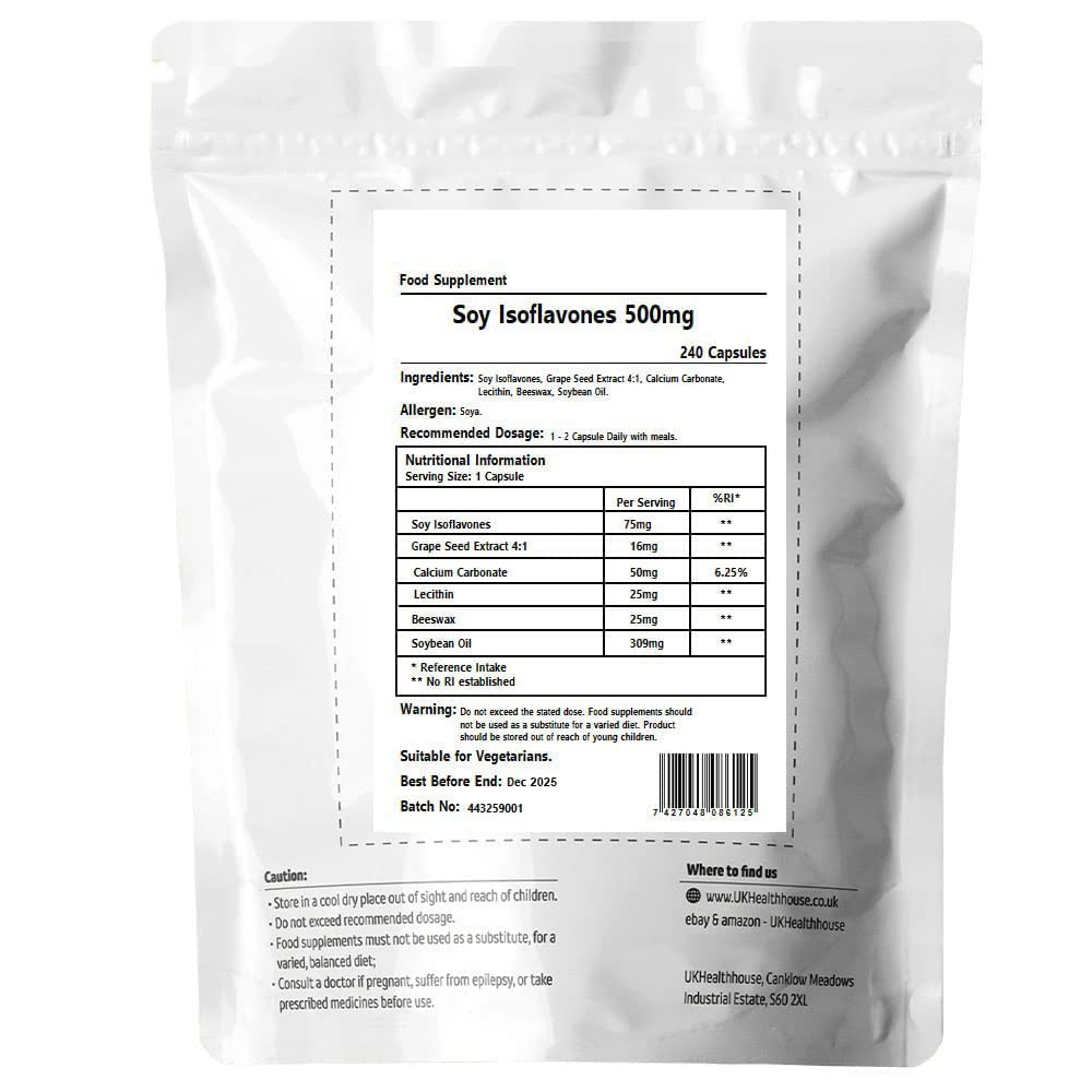 Super Strength Soy Isoflavones Complex Capsules 500mg x 240 - Menopause
