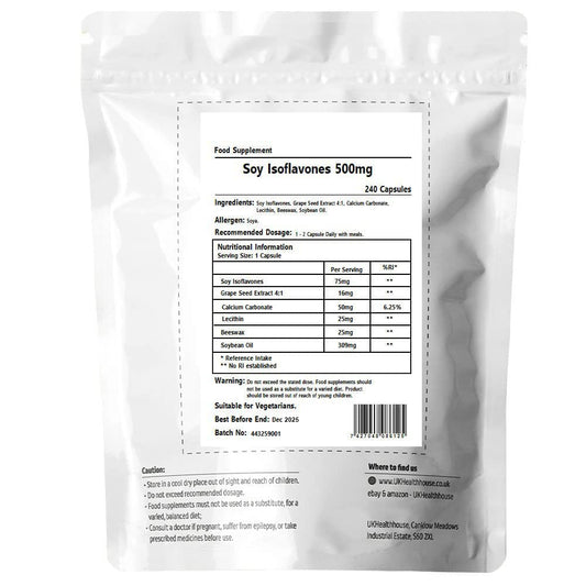 Super Strength Soy Isoflavones Complex Capsules 500mg x 240 - Menopause