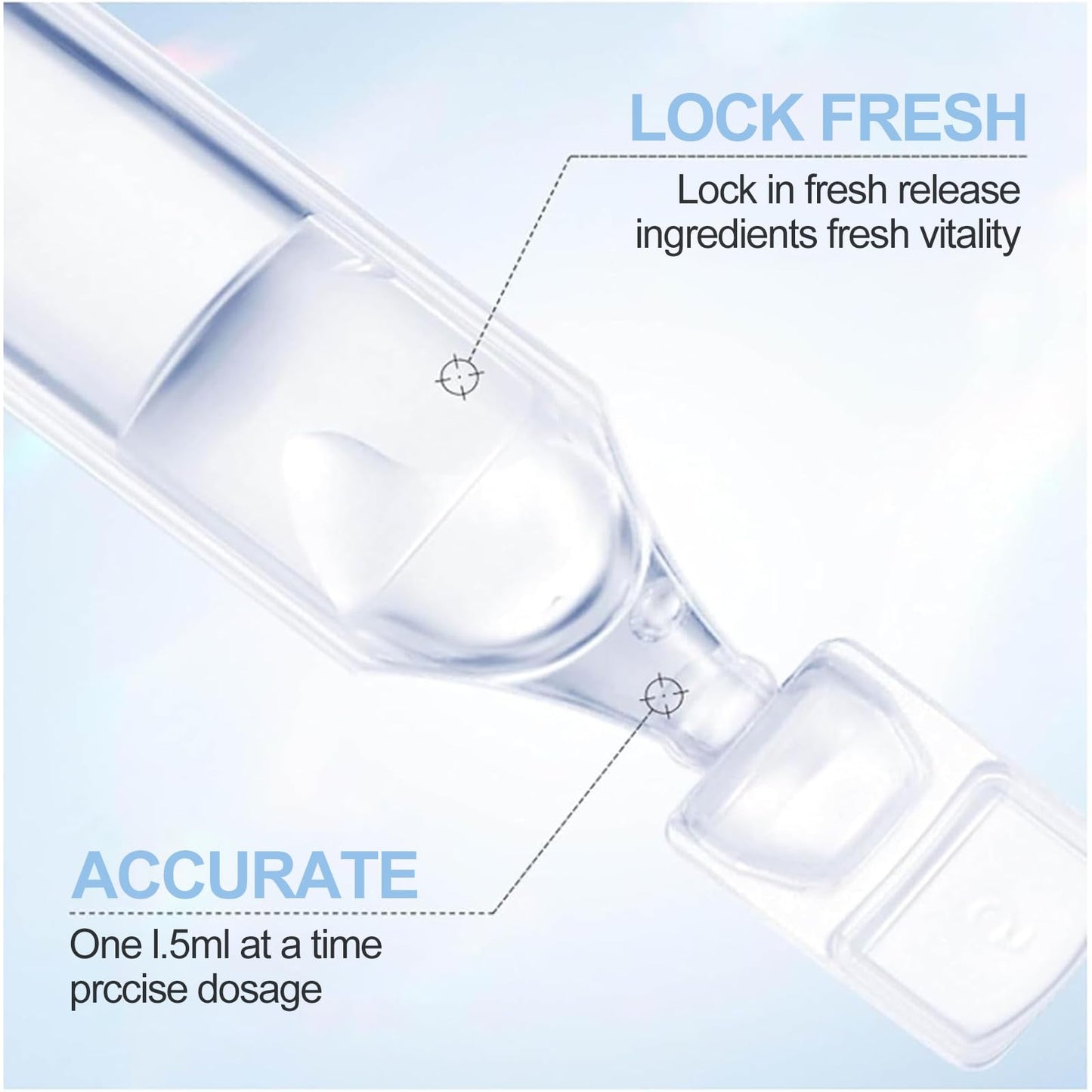 Trendyfave 30Pcs 5% Hyaluronic Acid Serum, Ultra Hydrating Serum, Hyaluronic Acid Seru m for Face, Lightweight Essence for Glass Skin, Pre-Makeup Skincare, Plumping & Anti-Aging, Long-Lasting Hydration