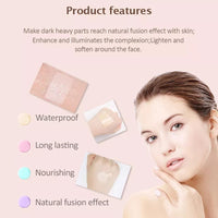 gcdat Tri-color Cream Concealer Palette Girls Makeup Concealer Foundation for Dark Skin Cover Spots Acne Marks Full Coverage Concealer