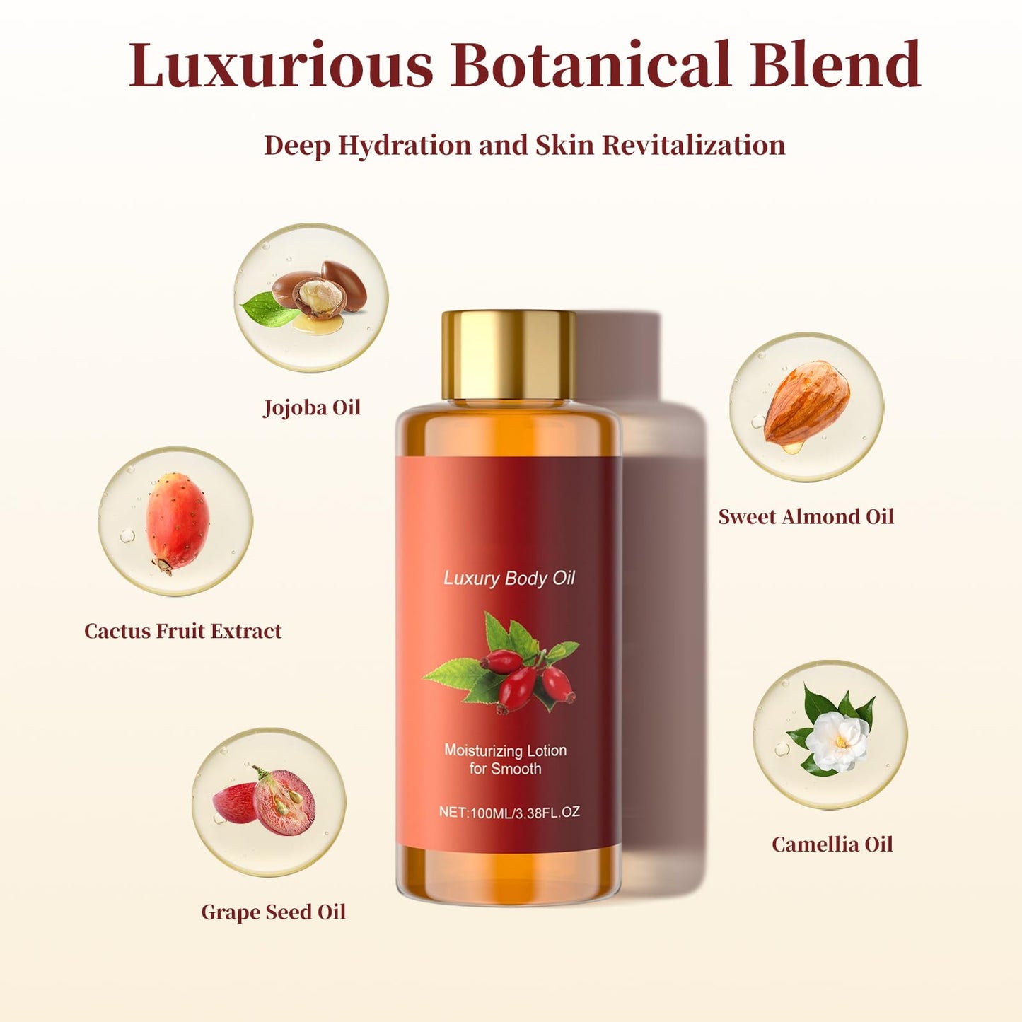 KoolShiro Magic Luxury Body Oil, 100ml magic body oil firming, Collagen Lifting Oil, Natural Body Moisturizing Oil, Firming Body Lotion for Women