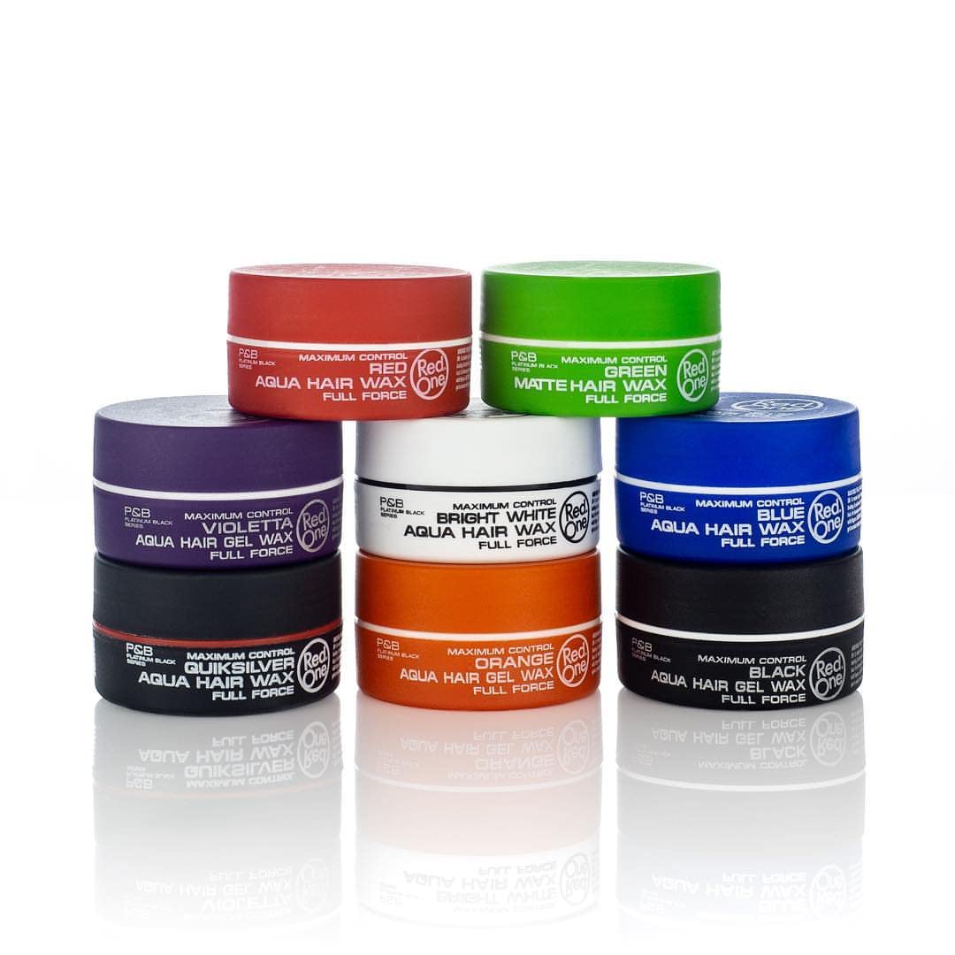 RedOne Hair Styling Aqua Wax Red 150 ml | Edge Control | Hair Gel Wax | Ultra Hold | Strawberry Scent | Men & Women Hair Wax | Maximum Control