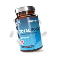 Total Bone® Calcium Magnesium Zinc & Vitamin D3 Supplement – 180 Vegetarian Tablets – 3 Month Supply High Strength Osteo Tablets – Strong Bones & Teeth – Calcium Mineral Complex