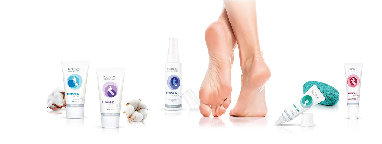 Keratolin Foot Gel For Corns, Calluses and Warts Remover Thickened Skin And Nails Cream Kit 40% Urea 15 ml Knees Elbows And Heels By Biotrade