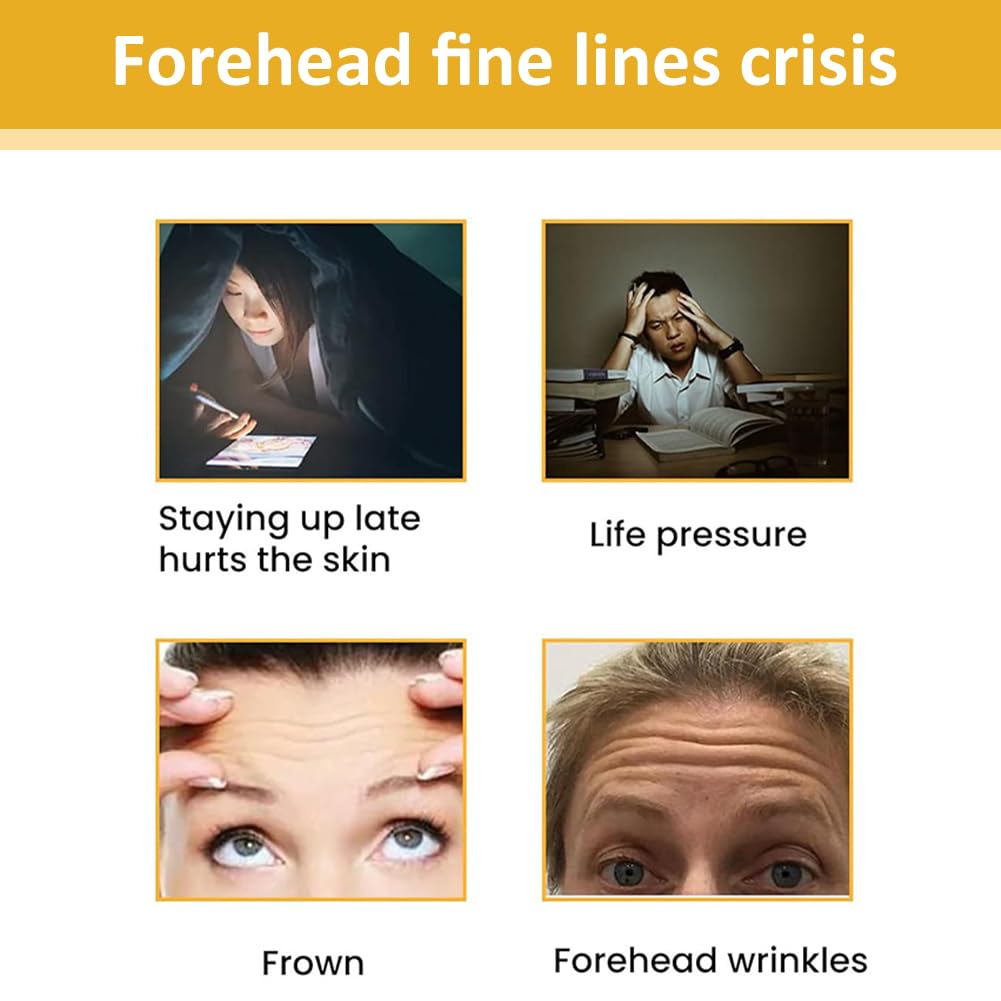 Forehead Wrinkle Patches,12pcs Collagen Forehead Anti Wrinkle Patches,Anti Wrinkle Patches,24k Gold Forehead Face Smoothing Forehead Patches,Anti Wrinkle Tighten Skin