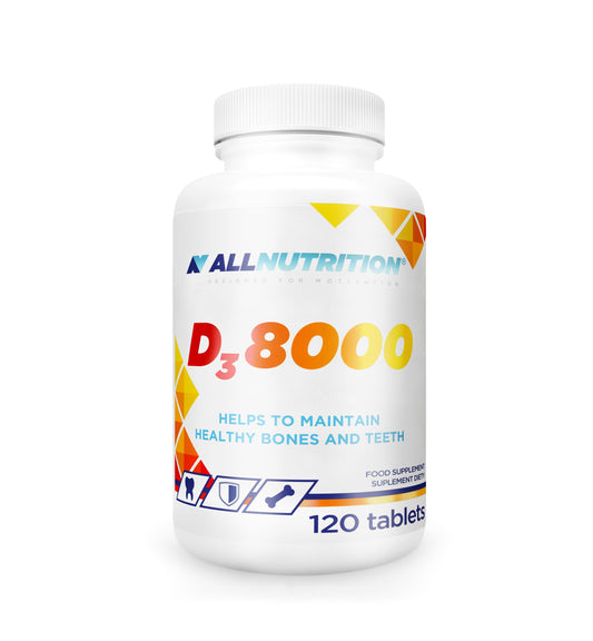 ALLNUTRITION D3 8000 Vitamin D Complex - Vitamin D Tablets – Vegetarian Supplements – Vitamins for Women & Men – Immune System Booster – Vitamin D and Calcium – 120 Tabs