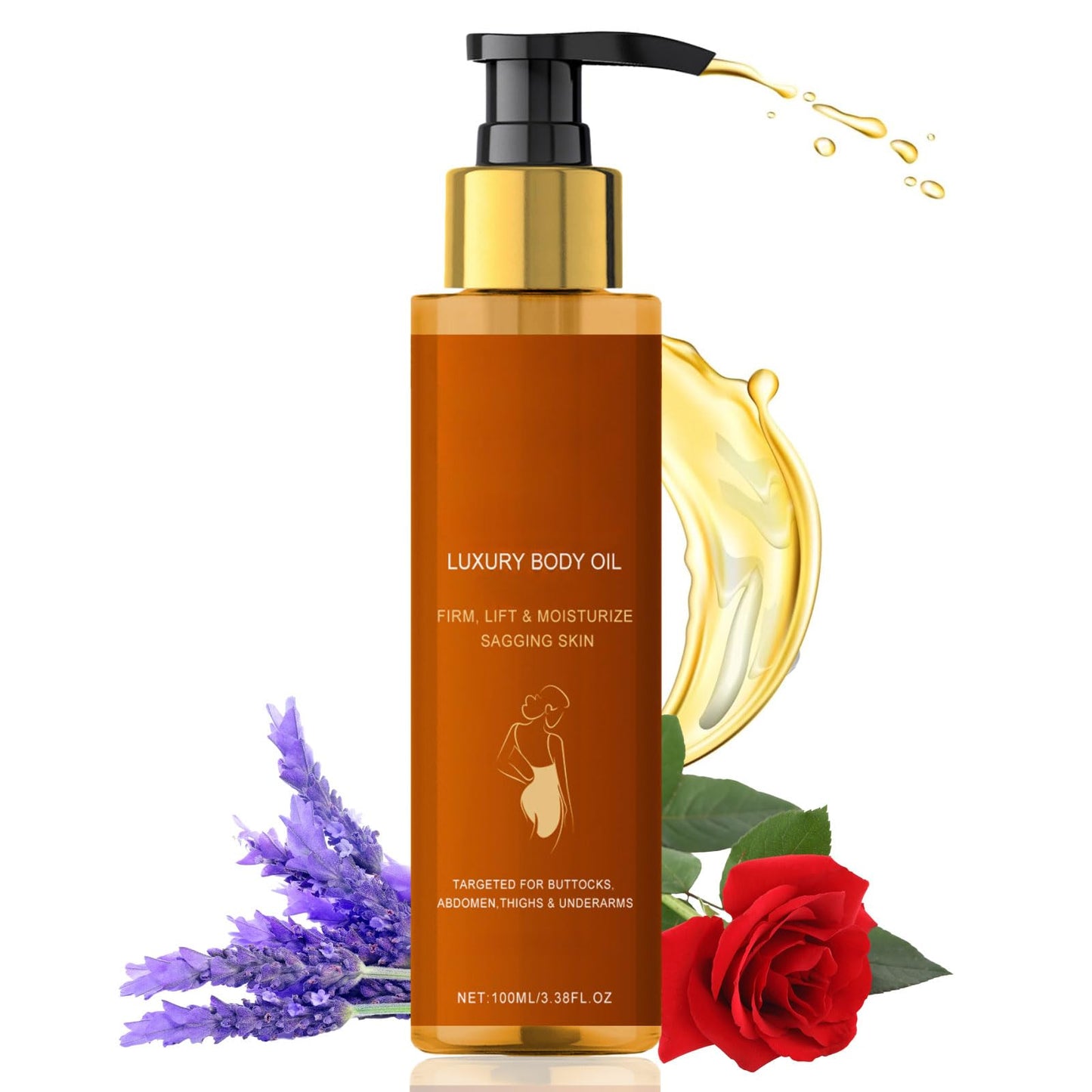 Magic Firming Body Oil, Magic Luxury Body Oil With Lavender & Rosehip, Skin Tightening & Hydrating Body Oils For Arms, Thighs & Abdomen,Lightweight, Non-Greasy Moisturiser For Silky Smooth Skin