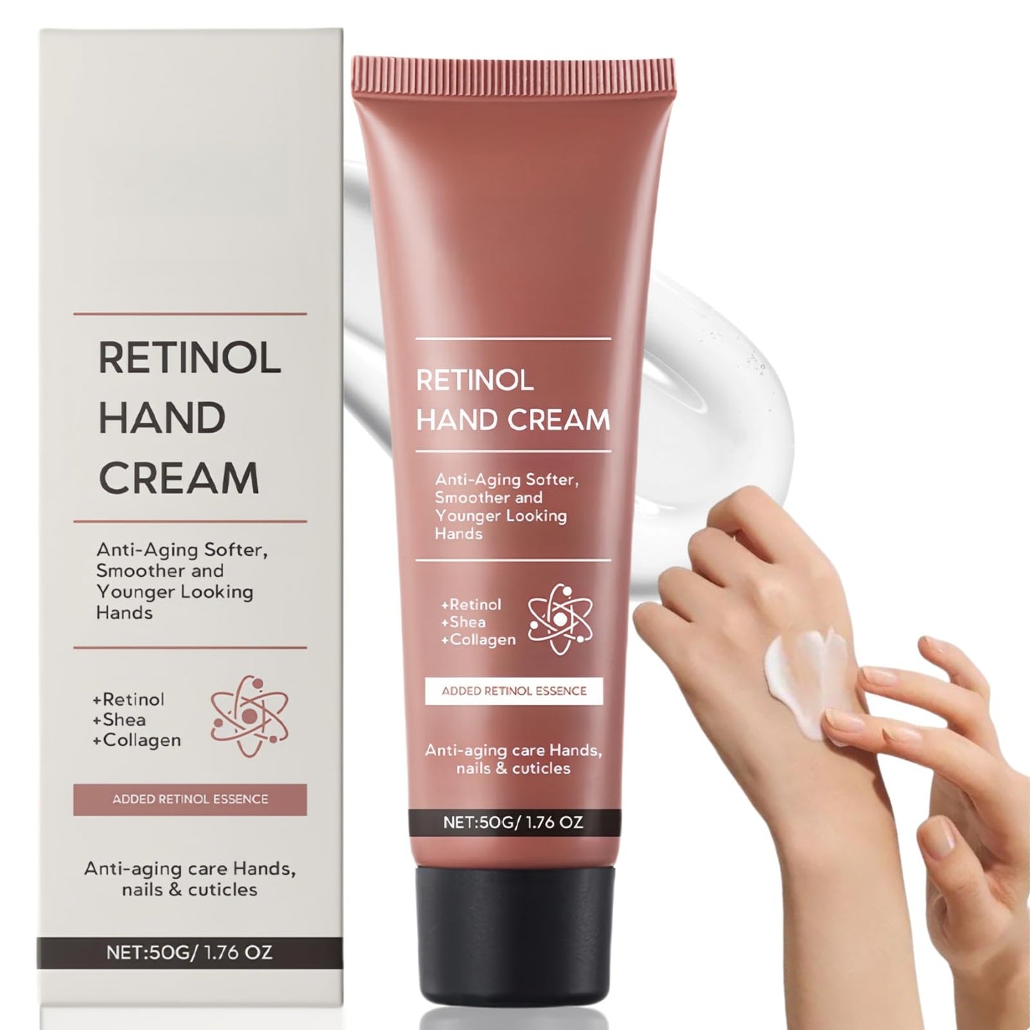 Anti-Aging Retinol Hand Cream,Firming Hand Lotion,Anti Wrinkle Cream for Hand,Retinol Moisture Hand Cream,Refreshing Texture & Easily Absorbed,Mild and Non-Irritating,for Aging & Dry Cracked Hands