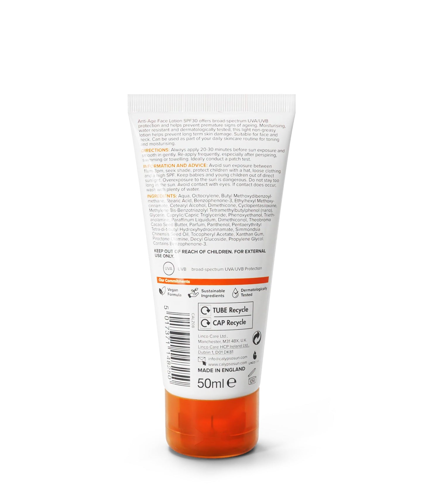 Calypso Facial Sun Protection Cream SPF30