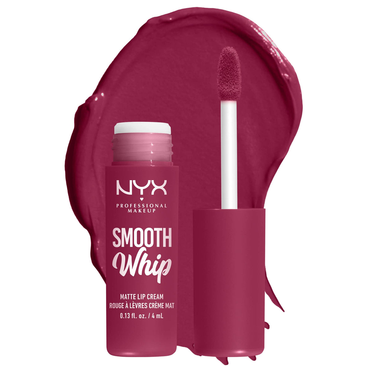 NYX PROFESSIONAL MAKEUP NYX Professional Makeup Liquid Lipstick, Matte Lip Cream, Ultra-Vibrant Shades, With Shea & Cocoa Butter, Smooth Whip, Shade: Fuzzy Slippers, Pack of 1