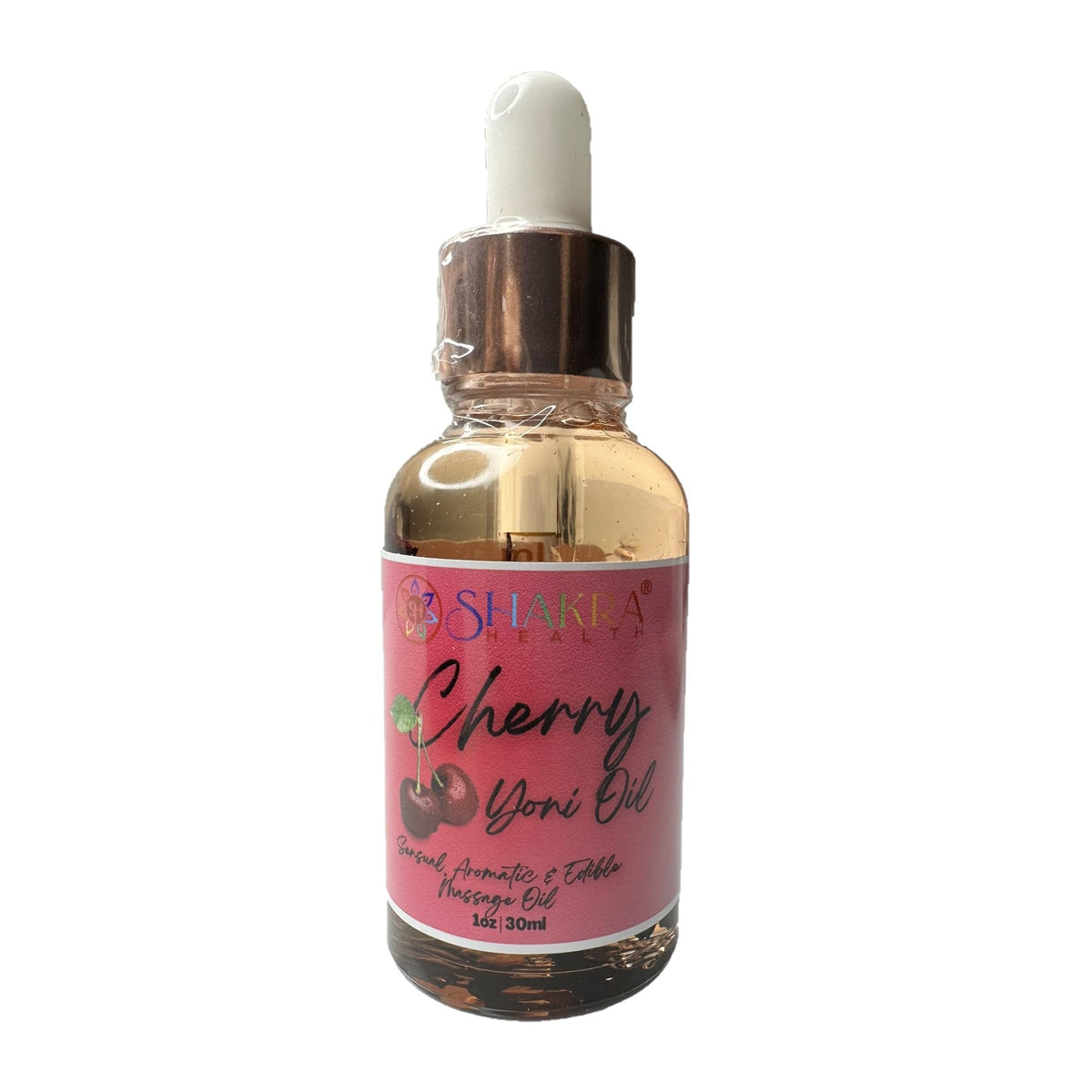 SH SHAKRA HEALTH Yoni Oil Cherry 30ml Body Massage Oil: Moisturise & Balance PH, Intimate Feminine Scent, Natural Hygeine & Fresh Smell. Vegan, Organic
