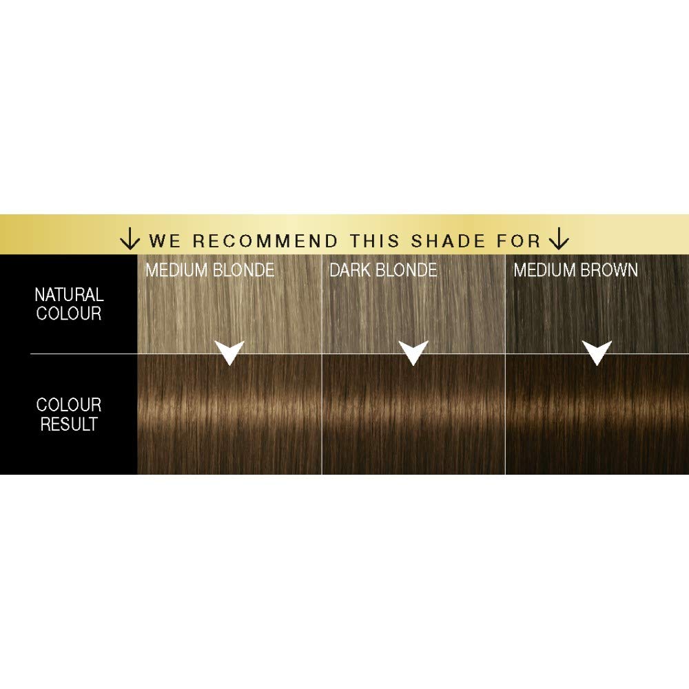 Schwarzkopf Oleo Intense Brown Hair Dye, 3-Pack Permanent Oil Colour, No Ammonia, Covers Greys, Gold Brown 4-60