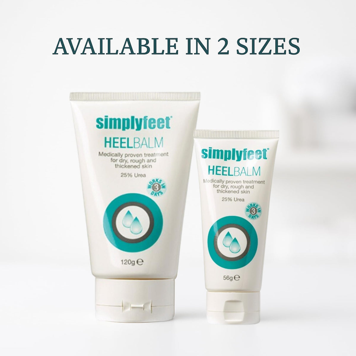 Simply Feet Heel Balm | 25% Urea for Rough, Dry Heels & Soles | Rich Emollient Formula | Easy-to-Apply Texture | Fresh Mint Scent | Paraben & Perfume Free | Made in the UK (120g)