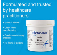 Metabolics Inulin Fibre- from Chicory Root, Vegetable Capsules with No Added Ingredients