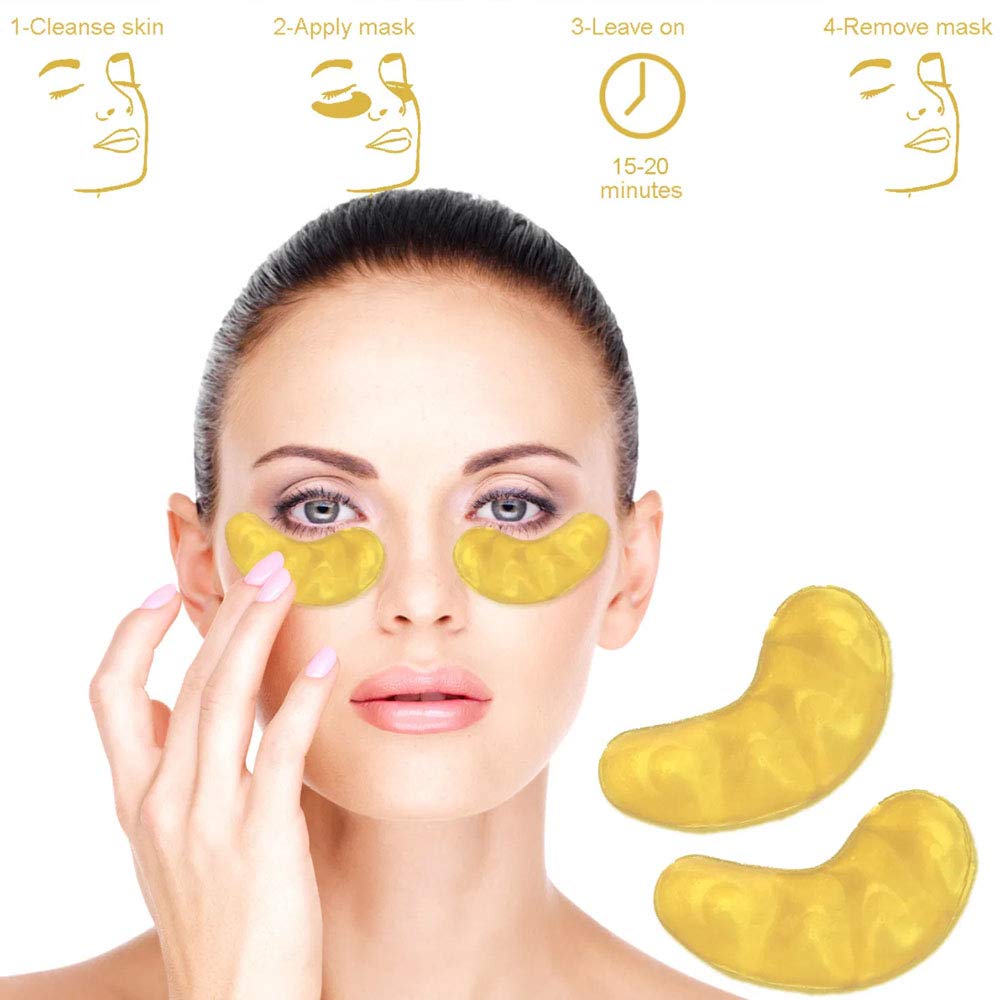 Infinitive Beauty 5 x Pack New Crystal 24K Gold Powder Gel Collagen Eye Mask