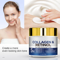 Retinol Collagen Cream for Face,Anti-Aging Retinol Cream Anti-Wrinkle Reduce Fine Lines Lifting and Firming Cream 24-Hour Facial Care Suitable For Most Skin Types 60g