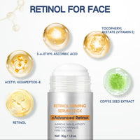 IZBEAUVO Retinol Firming Serum Stick - Retinol Eye Stick for Wrinkles & Skin Elasticity, Portable Face Tightening And Lifting with Advanced Retinol, Smooths Fine Lines & Firms Skin, 30g