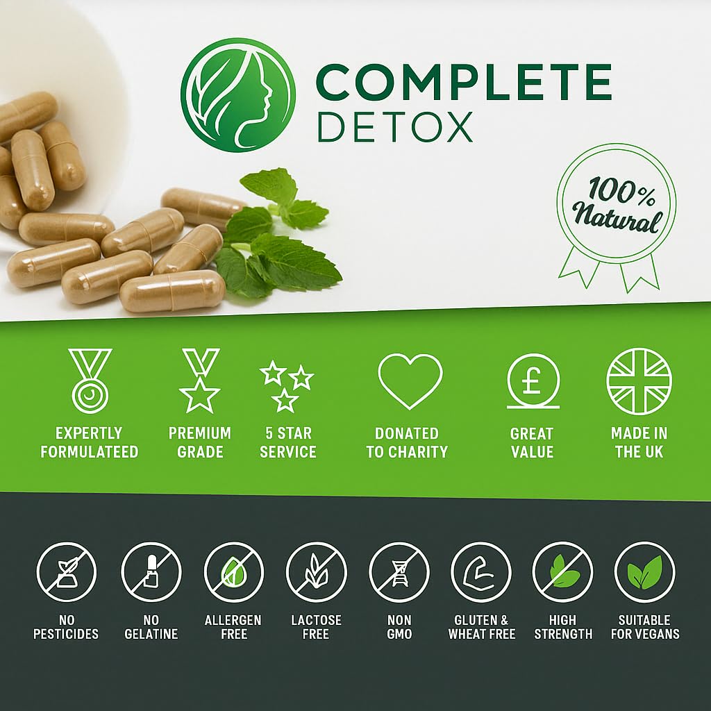 Tiger Milk Mushroom Capsules 500mg | High Strength | Pure & Natural Supplement | No Fillers or Binders | Vegan | Cognitive & Immune Support | Made in UK by Complete Detox