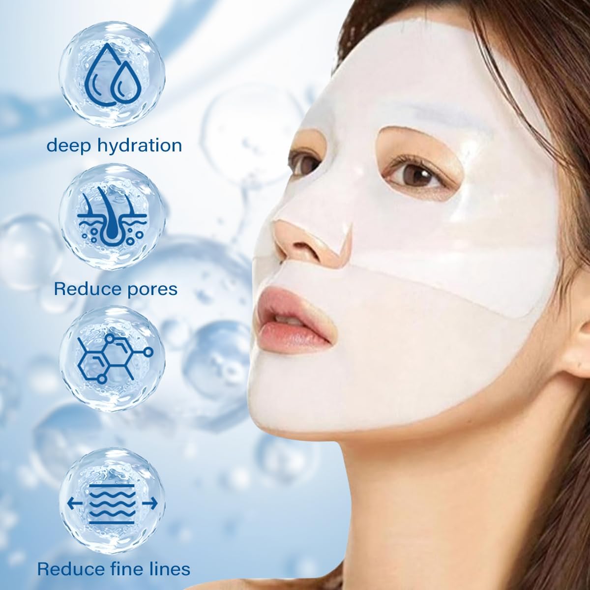 ALLILUYAA Bio Collagen Face Mask Overnight, Bio Collagen Real Deep Mask Overnight, Collagen Overnight Mask, Beauty Bio Collagen Mask, Bio-Collagen Deep Hydrating Overnight Mask(4 Sheets,ONE SIZE)