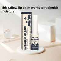 Xunzhi Beef Tallow Lip Balm,5g Tallow Lip Balm,Beef T/allow Balms Stick,Moisturizing L/ip Care,Long Lasting Lipstick,L/ip Plumper for Dry Cracked Lips,Li/p Moisturiser,Ta/llow Li/p Gloss,Lips Repair