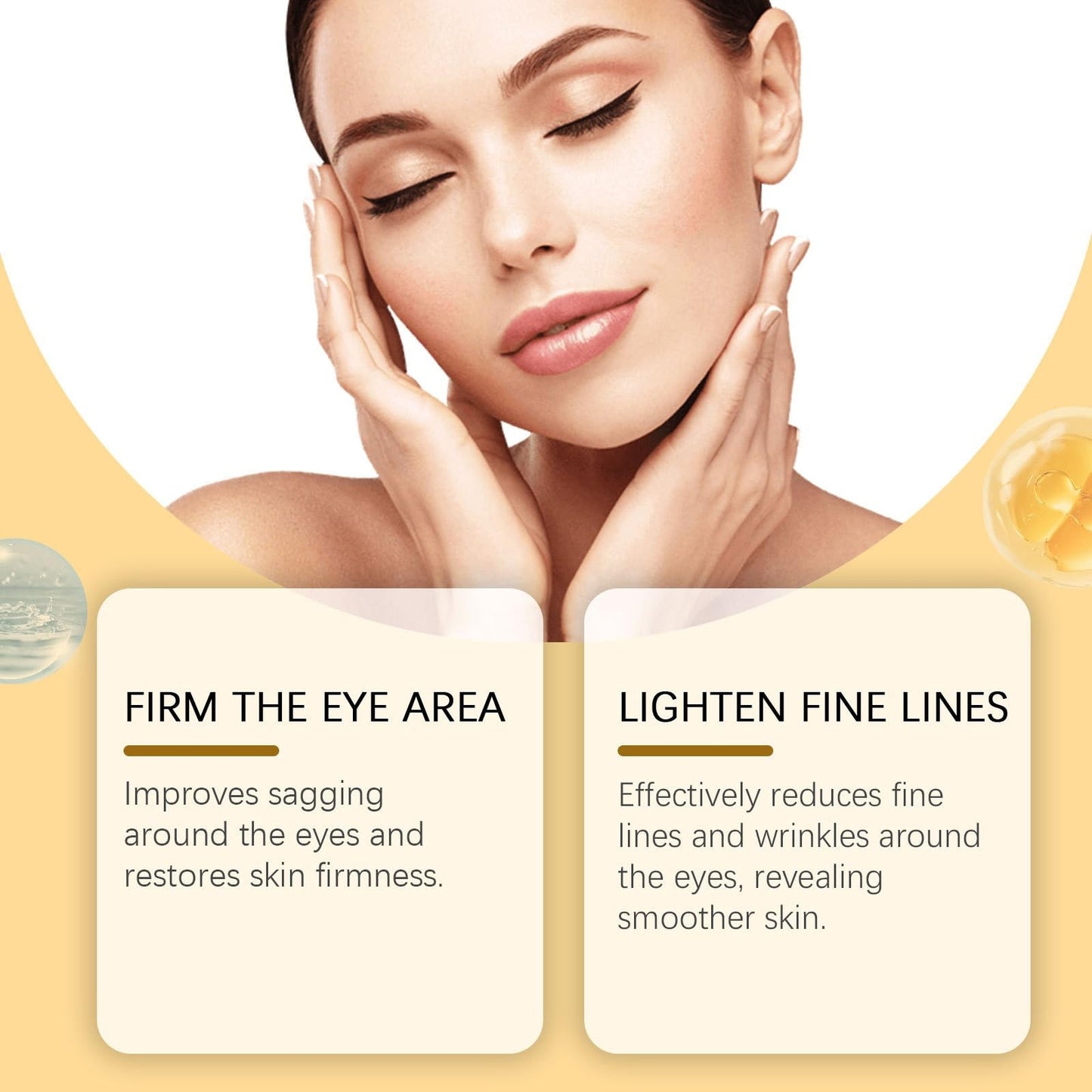 Lutein Eye Essence Oil,Vitamin C Lutein Eye Serum Oil,VC Rollerball E-ye Serum Brightening Ey-e Cream,Anti Aging E-ye Ser-um,Moisturizing E-ye Tightening Cream,Lu-tein Rollerball Essential O-il