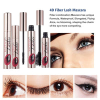 4D Silk Fiber Lash Mascara, Fber Lashes Mascara Waterproof, Long-Lasting, No Clumping, No Smudging, Longer, Thicker, Black (2)