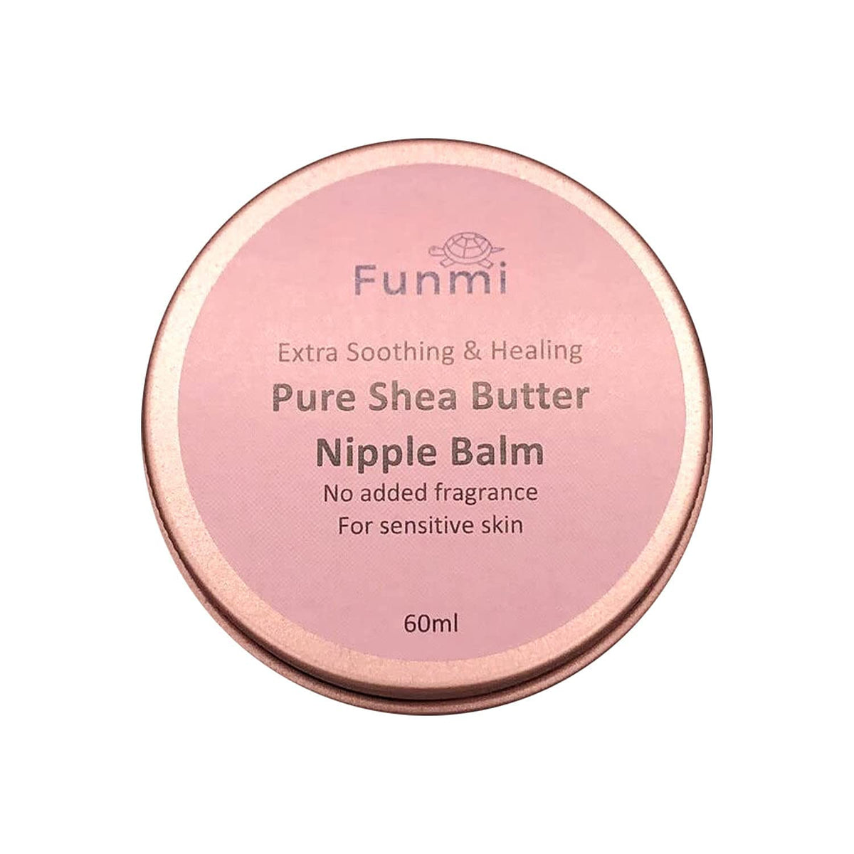 Funmi Pure Shea Butter Nipple Balm - Nipple Cream Quick Relief for Sore Nipples and Dry Skin - Shea Butter - 100% Pure and Natural Nipple Cream Breastfeeding - 60ml