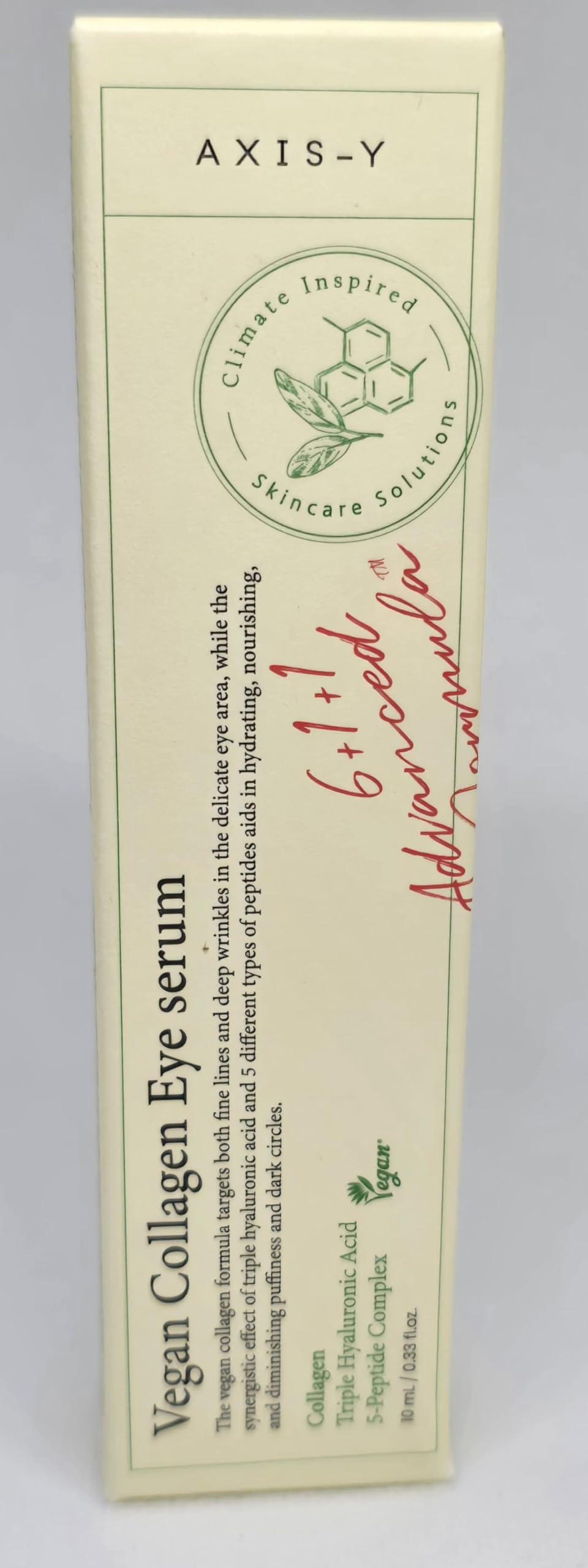 healthy & caring A X I S - Y - Vegan Collagen Eye Serum with Triple Hyaluronic Acid and 5 Peptide Complex